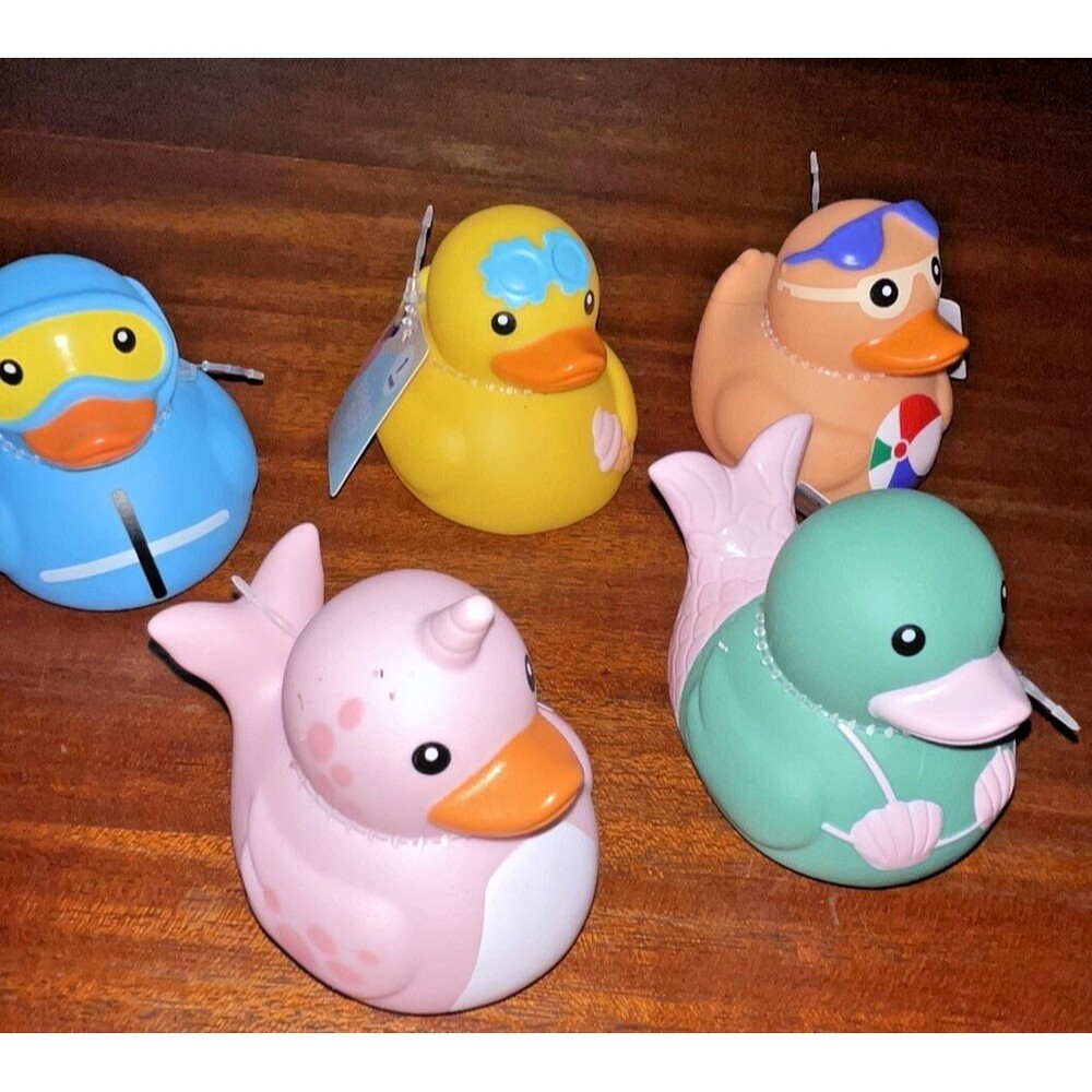 Target Bullseye Playground Summer 2025 Rubber Duck 5pc Set Ducks Narwhal Mermaid - Picture 2 of 7